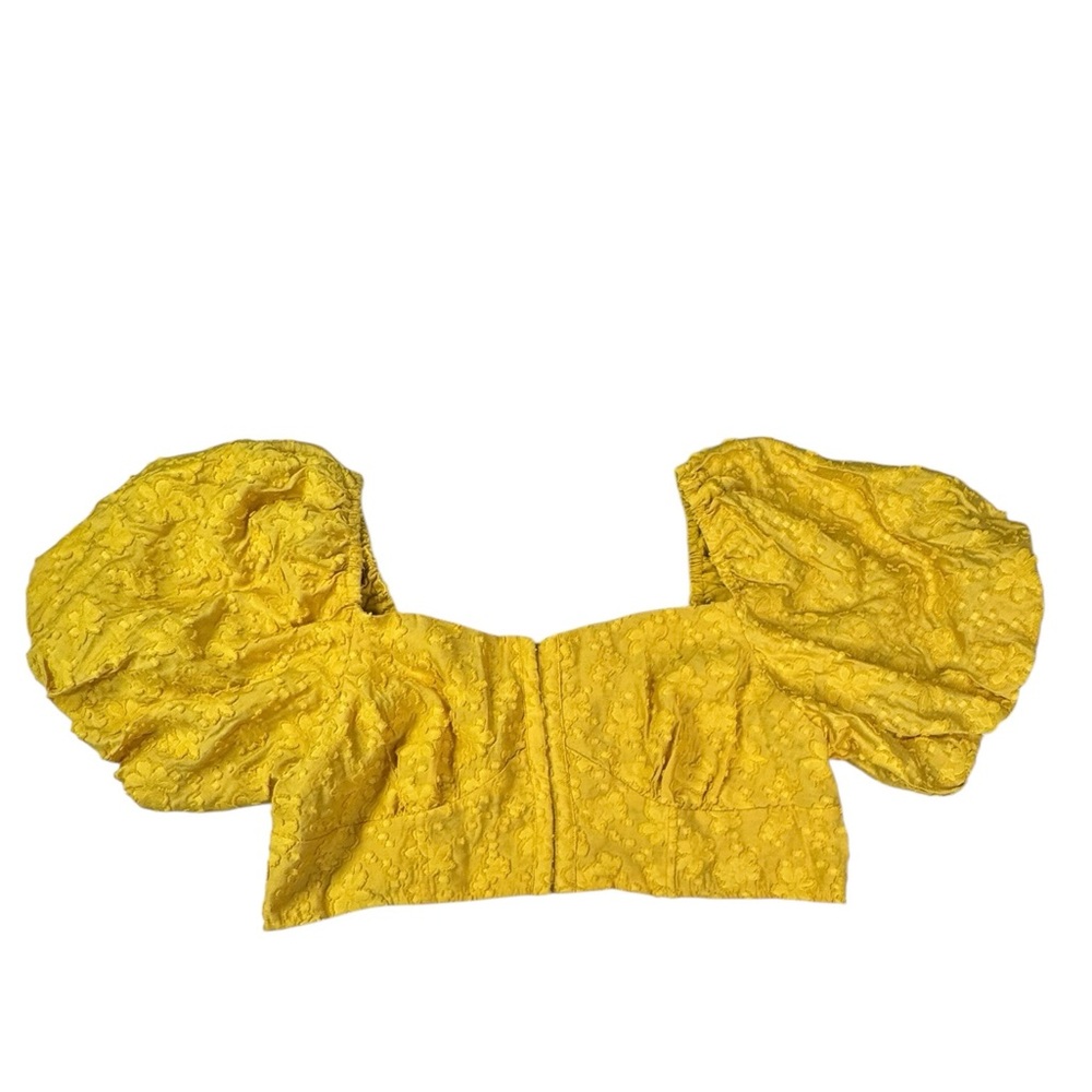 Anthropologie Yellow Puff Sleeve Blouse